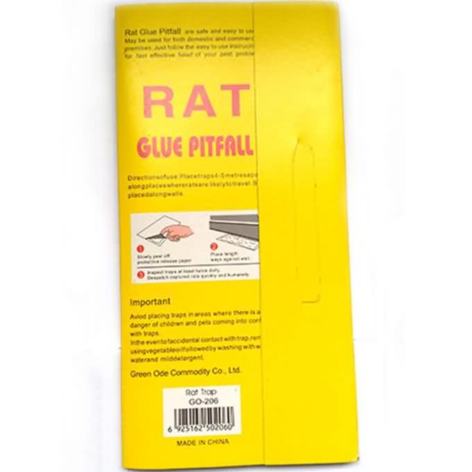 Mice Control GO-206 Rat Mouse Glue Pitfall L Size Yellow Board