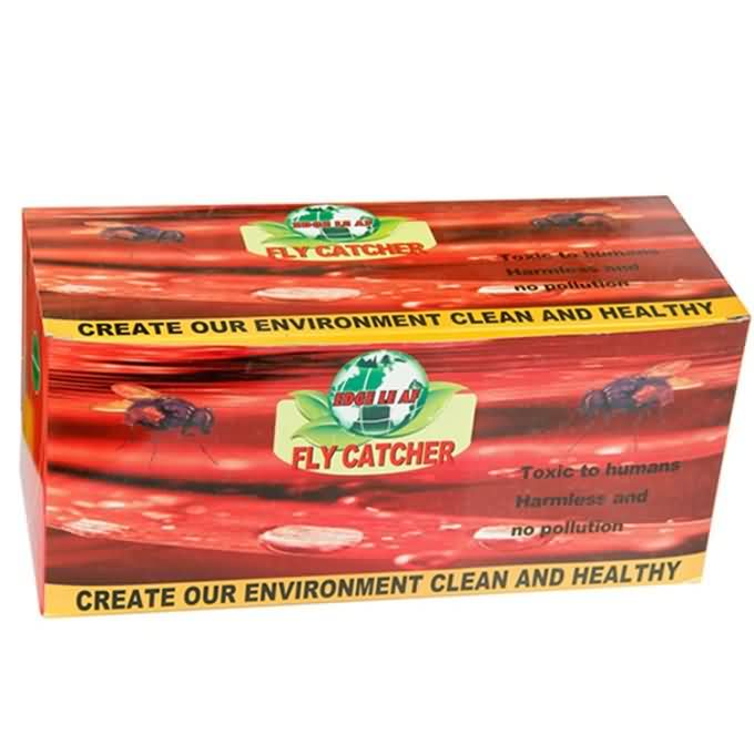 Edge Leaf Fly Catcher Ribbon In Red Card placa de cola armadilha de papel