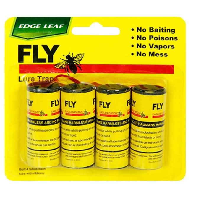 Yello Fly Glue Ribbon Trap 4 Pcs Blister Non-Toxic Catcher controle de pragas placa de cola de mosca