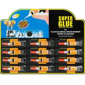 Compact Black Card Super Glue Pegamento Colle Strong Cyanoacrylate